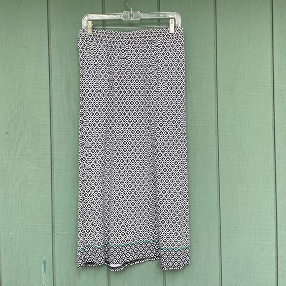 Max Studio Maxi Black and White Skirt with Drawstring and Pockets - Size Medium - Picture 2 of 6